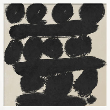 Bold Brushstroke Shapes | Poster - White Frame Interior