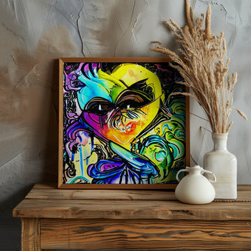 Vibrant Abstract Fusion | Poster - Room Interior 1