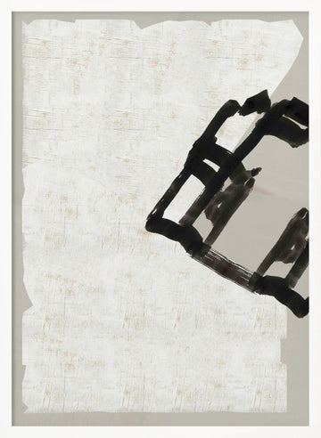 Bold Ink Abstract | Poster - White Frame Interior