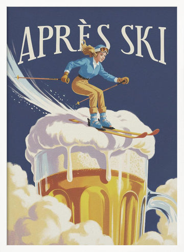 Apres Ski Fun | Poster - White Frame Interior