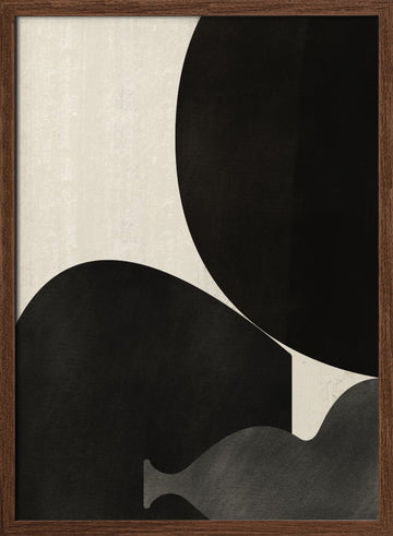 Organic Shapes Still Life | Poster - Walnut Frame Interior