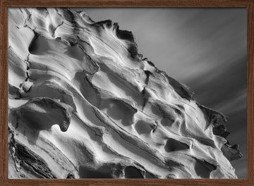 Wavy Rock Formations | Poster - Walnut Frame Interior
