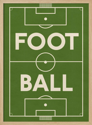 Football Field Layout | Poster - Wood Frame Interior