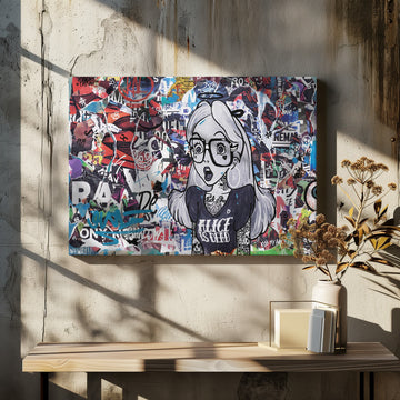 Edgy Alice Collage | Canvas - Room Interior 2