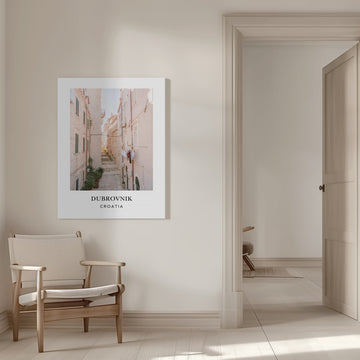 Streets of Dubrovnik Croatia Travel poster | Canvas - Room Interior 1