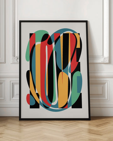 Colorful Love Typography | Poster - Room Interior 1