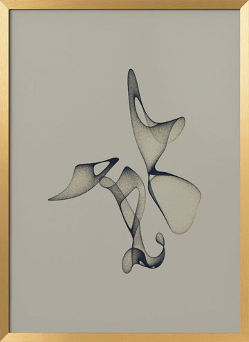 Fluid Abstract Forms | Poster - Gold Frame Interior