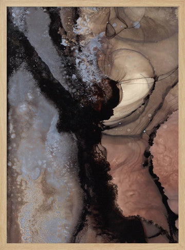Organic Shapes with Earthy Tones | Poster - Wood Frame Interior