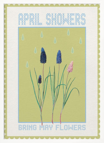 April Showers May Blooms | Poster - White Frame Interior
