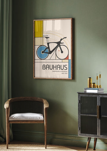 Bauhaus Geometric Cycling | Poster - Room Interior 2