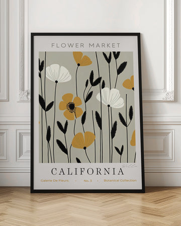 Modern Floral Field | Poster - Room Interior 1