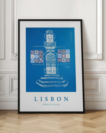 Lisbon Azulejo Facade | Poster - Room Interior 1