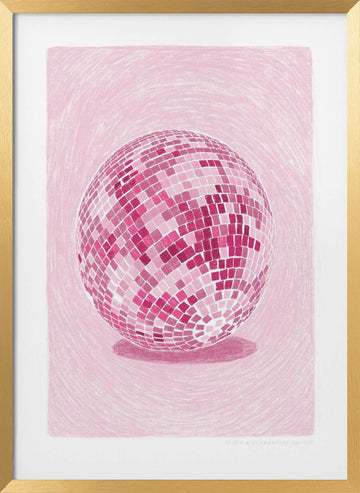 Pandc Discoball Copy 2 | Poster - Gold Frame Interior