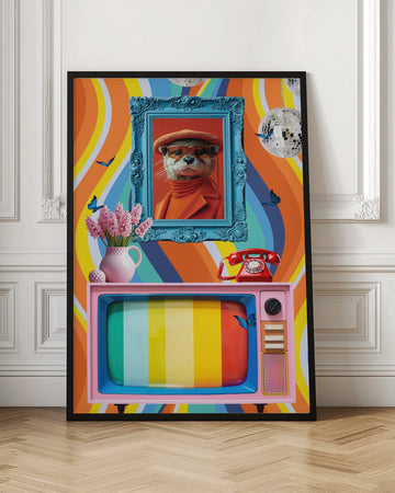 Retro Otter Vibe | Poster - Room Interior 1