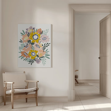 Modern Floral Bouquet | Canvas - Room Interior 1