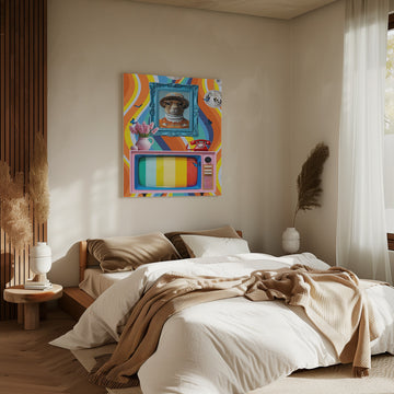 Groovy Squirrel Portrait | Canvas - Room Interior 2
