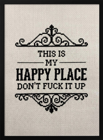 My Sassy Happy Place | Poster - Black Metal Frame Interior