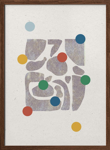 Colorful Harmony | Poster - Walnut Frame Interior