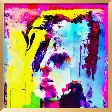 Vibrant Abstract Portrait | Poster - Gold Frame Interior