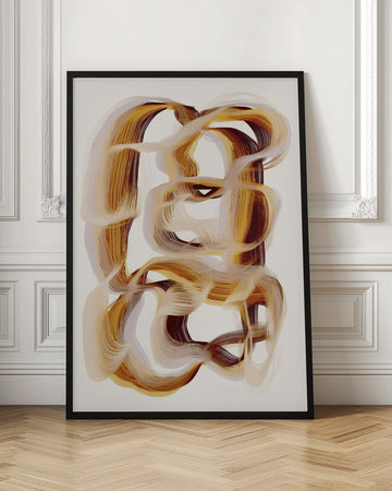 Flowing Amber Paths | Poster - Room Interior 1