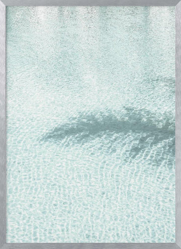 Clear Aqua Ripples | Poster - Silver Frame Interior
