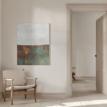Golden Patina Horizon | Canvas - Room Interior 1