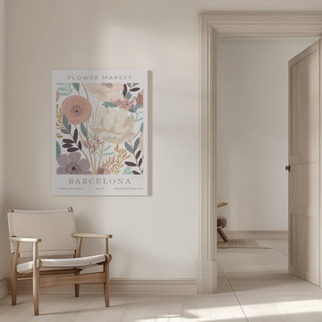 Barcelona Flower Market | Canvas - Room Interior 1