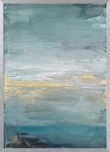 A Serene Seascape | Poster - Silver Frame Interior