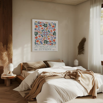 Vibrant Flower Mandala | Canvas - Room Interior 2