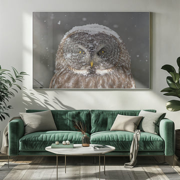 Great Grey Owl Winter | Poster - Room Interior 1