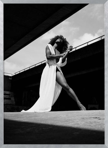 Graceful Urban Pose | Poster - Silver Frame Interior