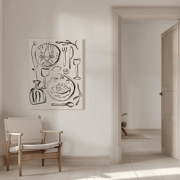 Restaurantstilllife | Canvas - Room Interior 1
