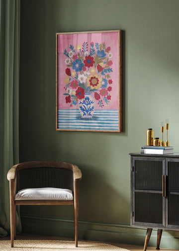 Vase Abundant Floral Still Life | Poster - Room Interior 2