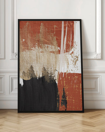 Bold Terracotta Abstract | Poster - Room Interior 1