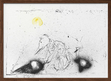 Mysterious Beaked Figure | Poster - Walnut Frame Interior