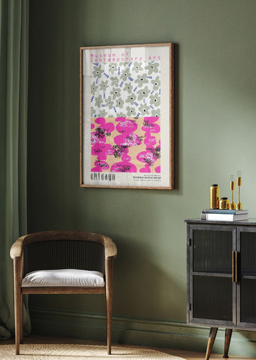Vibrant Abstract Flowers | Poster - Room Interior 2