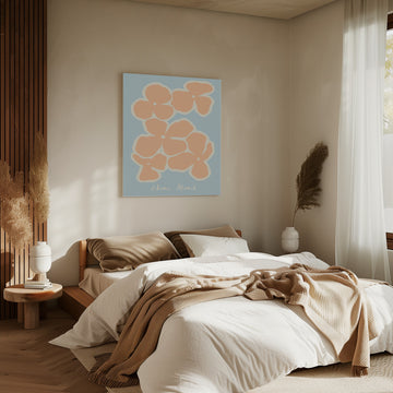 Peach Bloom Mood | Canvas - Room Interior 2