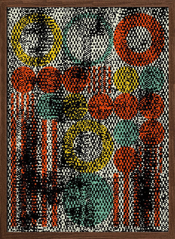 Geometric Pop Art | Poster - Walnut Frame Interior