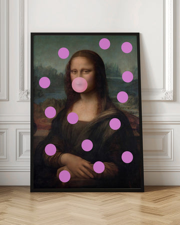 Mona Lisa Bubblegum Pop | Poster - Room Interior 1