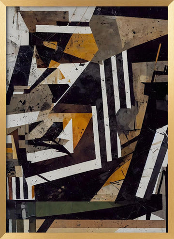 Geometric Tapestry | Poster - Gold Frame Interior