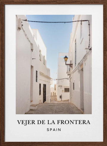 Vejer de La Frontera Spain Travel poster | Poster - Walnut Frame Interior
