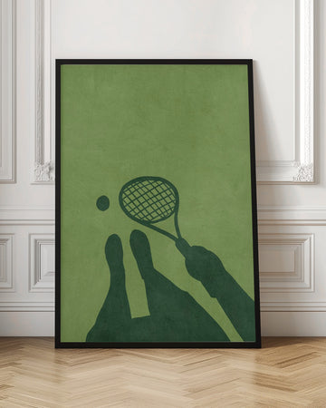 Minimalist Tennis Player | Poster - Room Interior 1