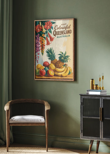 Queensland Tropical Fruit and Flowers | Poster - Room Interior 2