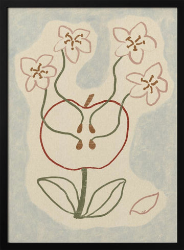 Blooming Apple Blossoms | Poster - Black Metal Frame Interior