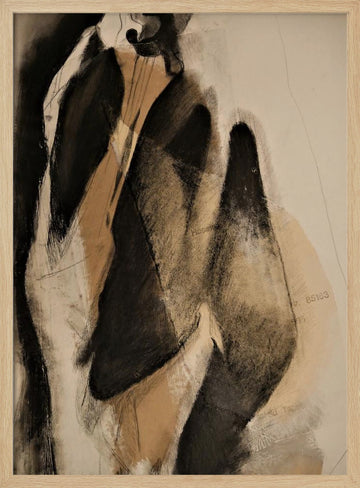 Flowing Abstract Forms | Poster - Wood Frame Interior