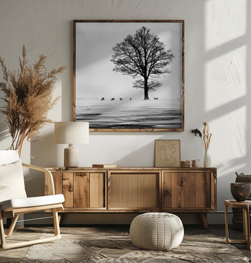 Winter Tree and Deer | Poster - Room Interior 2
