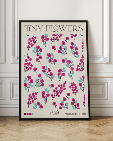Tiny Pink Blooms | Poster - Room Interior 1