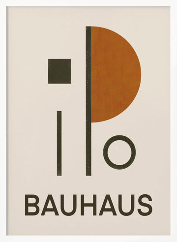 Bauhaus Geometric Shapes | Poster - White Frame Interior
