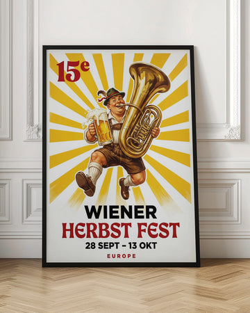 Happy Man Beer Tuba | Poster - Room Interior 1
