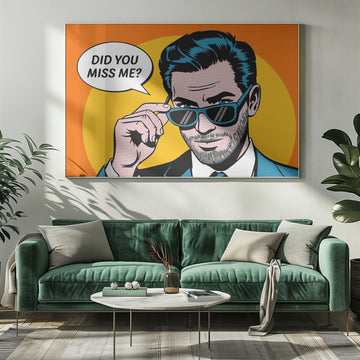 Confident Pop Art Man | Poster - Room Interior 1